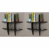 vidaXL Prateleiras de parede 2 pcs preto