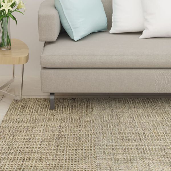 vidaXL Tapete sisal natural 66x350 cm verde