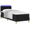 vidaXL Cama Box Spring LED com almofada Preto 80 x 200 cm tecido