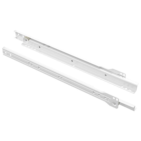 vidaXL Corredi&ccedil;a de Gaveta 2 pcs Branco 350 mm A&ccedil;o