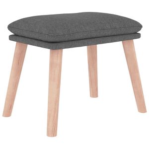 vidaXL Apoio de p&eacute;s 45x29,5x35 cm tecido cinzento-claro