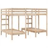 vidaXL Beliche triplo 140x200/70x140 cm madeira de pinho maciça
