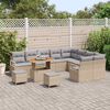 vidaXL Conjunto de Sofá de Jardim 12 pcs Bege Rattan Sintético