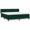 vidaXL Cama com molas/colch&atilde;o 180x200 cm veludo verde-escuro