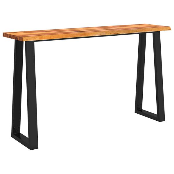 vidaXL Mesa de jantar c/ bordas vivas 140x40x80 cm ac&aacute;cia maci&ccedil;a