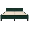 vidaXL Estrutura de cama com colch&atilde;o verde escuro 120x190 cm Veludo