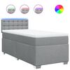 vidaXL Cama com molas/colch&atilde;o 80x200 cm tecido cinza-claro