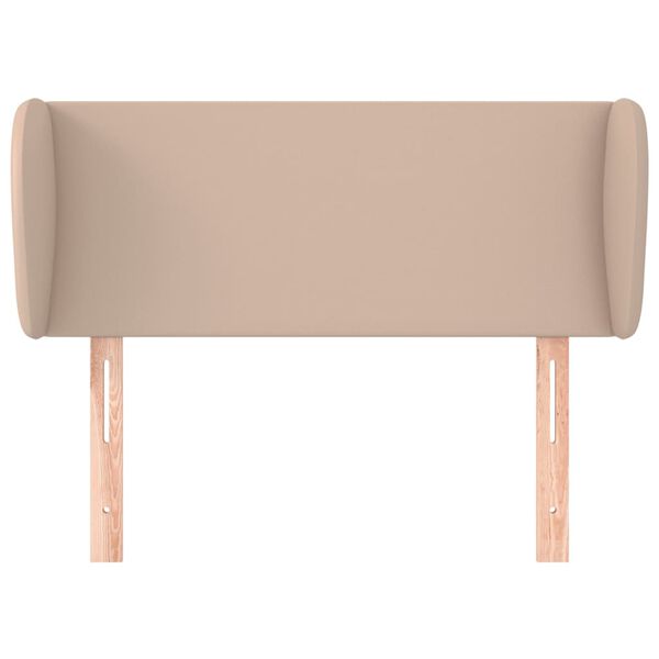 vidaXL Cabeceira cama abas couro artificial 103x23x78/88 cm cappuccino