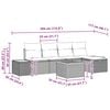 vidaXL Conjunto de Sof&aacute; de Jardim 6 pcs Cinzeto Rattan Sint&eacute;tico