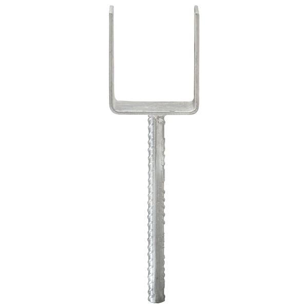 vidaXL &Acirc;ncoras de veda&ccedil;&atilde;o 6 pcs 10x6x30 cm a&ccedil;o galvanizado prateado