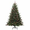vidaXL &Aacute;rvore de Natal Artificial Verde 240 cm PVC, Metal e Pl&aacute;stico