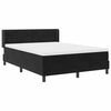 vidaXL Cama Box com colch&atilde;o com cabeceira Preto 200 x 140 cm Veludo