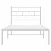 vidaXL Estrutura de cama com cabeceira 100x200 cm metal branco