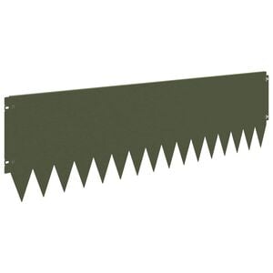 vidaXL Acabamento para Gramado 10 pcs 103 x 30 cm A&ccedil;o Verde-Azeitona