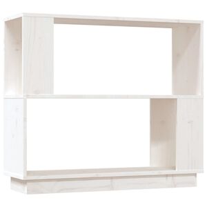 vidaXL Estante/divis&oacute;ria 80x25x70 cm pinho maci&ccedil;o branco