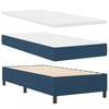 vidaXL Cama Box com colch&atilde;o com cabeceira Azul 80 x 200 cm tecido