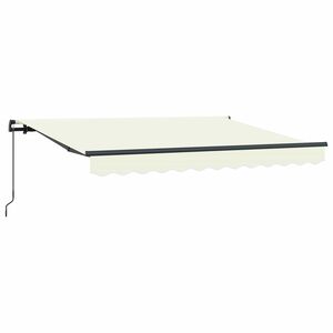 vidaXL Toldo Manual 2,5 x 2 m Creme 100% Poli&eacute;ster