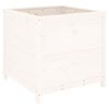 vidaXL Vaso/floreira de jardim 82,5x82,5x78 cm pinho maci&ccedil;o branco