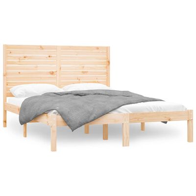 vidaXL Estrutura de cama 160x200 cm madeira maciça