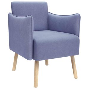 vidaXL Cadeira de acento Azul Jeans Tecido