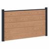 vidaXL Conjunto de Cercas 180 x 105 cm WPC e Alum&iacute;nio Castanho