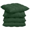 vidaXL Almofadas de Assento 4 pcs Verde Escuro 40 x 40 x 6 cm