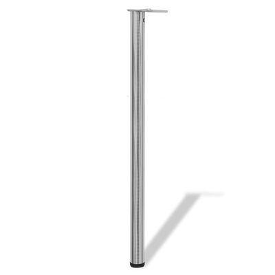 Pernas de mesa ajustáveis em altura, 4 pcs, níquel escovado, 1100 mm