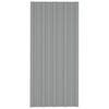 vidaXL Painel de telhado 36 pcs Cinzento 100 x 45 cm A&ccedil;o galvanizado
