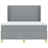 vidaXL Cama Box Springs com Colch&atilde;o Cinza Escuro 90x190 cm tecido
