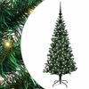 vidaXL &Aacute;rvore de Natal Artificial Pr&eacute;-iluminada Verde 120 cm