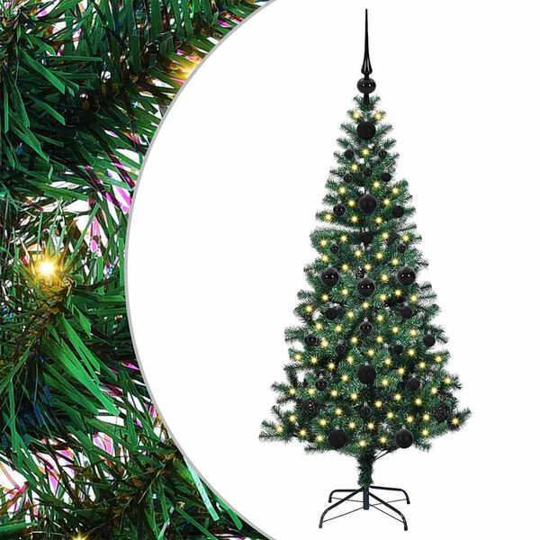 vidaXL &Aacute;rvore de Natal Artificial Pr&eacute;-iluminada Verde 120 cm