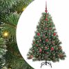 vidaXL &Aacute;rvore de Natal Artificial com 150 LEDs Verde 120 cm PE e PVC