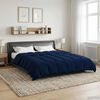 vidaXL Duvet de Ano Inteiro Azul Escuro 200 x 240 cm Microfibra