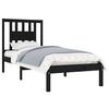 vidaXL Estrutura cama pequena solteiro 75x190 cm madeira maci&ccedil;a preto