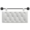 vidaXL Cabeceira Suspensa Branco 100 x 55 x 7 cm tecido