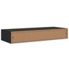 vidaXL Prateleiras de parede c/ gavetas 2 pcs MDF 60x23,5x10 cm preto