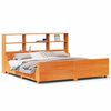 vidaXL Cama com estante sem colch&atilde;o 180x200 cm madeira maci&ccedil;a