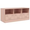 vidaXL M&oacute;vel de TV 99x39x44 a&ccedil;o rosa