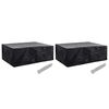 vidaXL Capas para mobili&aacute;rio de jardim 2 pcs 8 ilh&oacute;s 242x162x100 cm