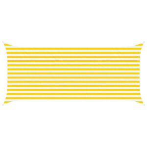 vidaXL Vela de sombra solar Amarelo e Branco 4,5 x 2 m