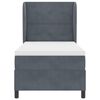 vidaXL Cama Box com colch&atilde;o Cinza Escuro 200 x 80 cm Veludo