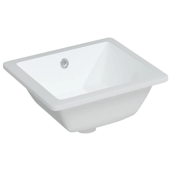 vidaXL Lavat&oacute;rio casa de banho retangular 36x31,5x16,5 cer&acirc;mica branco