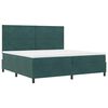 vidaXL Cama Box com colch&atilde;o Verde Escuro 200 x 200 cm tecido