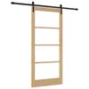 vidaXL Porta Deslizante ORKDAL Natural e Preto 93 x 202 cm
