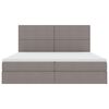 vidaXL Cama com arruma&ccedil;&atilde;o e colch&atilde;o Cinzento-acastanhado 200 x 200 cm