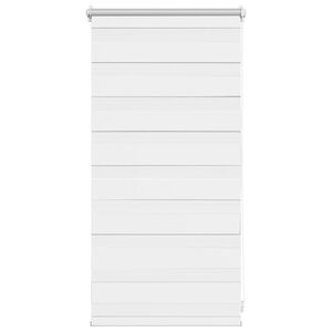 vidaXL Cortina Zebra 40,9x100 cm, Largura do tecido 36,7 cm, branca