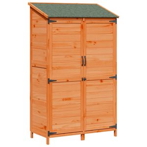vidaXL Galp&atilde;o de Jardim com telhado Castanho 106,5 x 56 x 176 cm