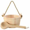 vidaXL Balde de Sauna 2 unid. Castanho