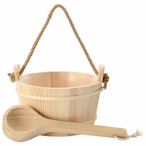 vidaXL Balde de Sauna 2 unid. Castanho