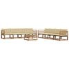 vidaXL Conjunto de Sof&aacute;s para Exterior 9 pcs Natural e Bege